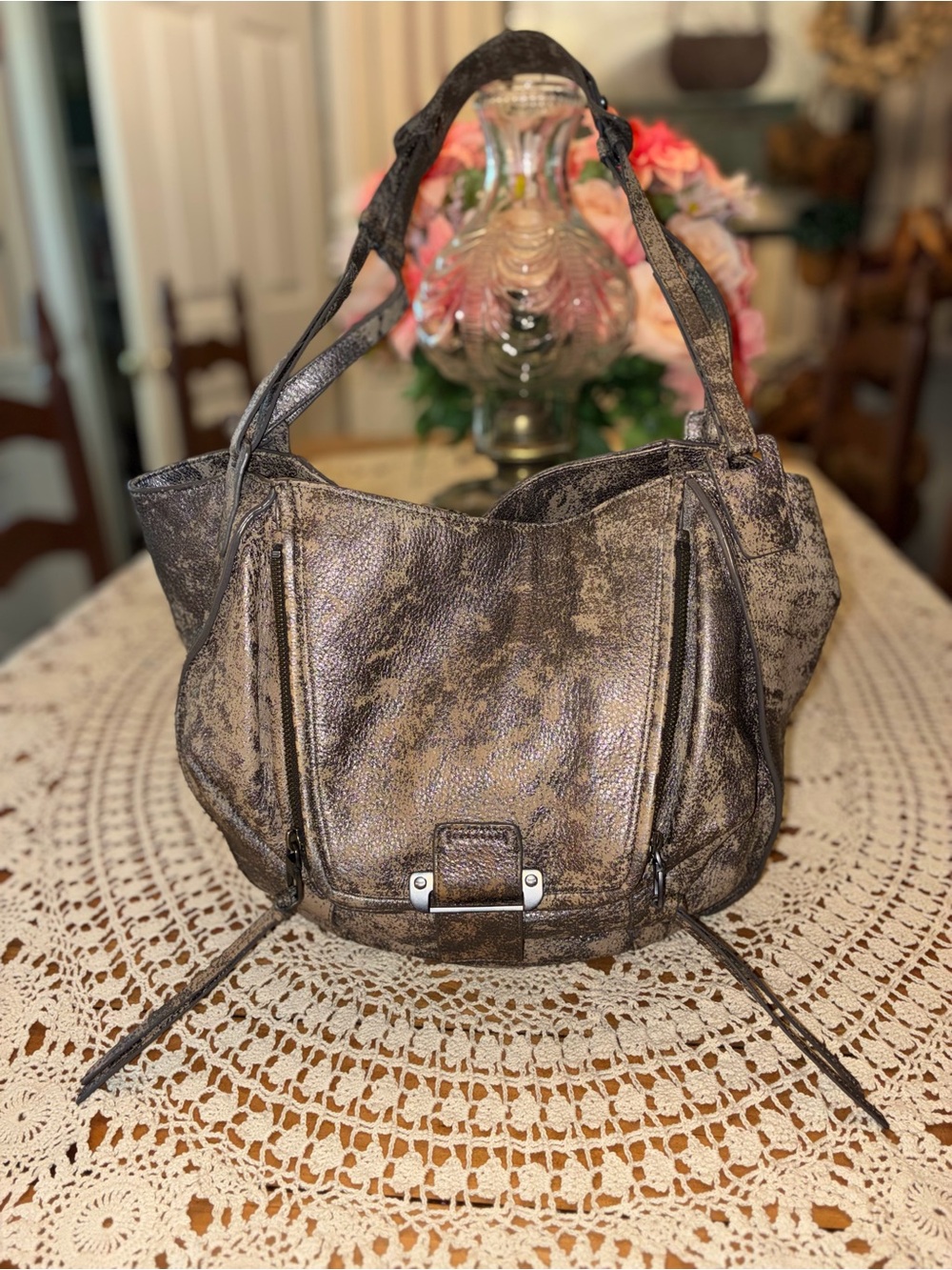 Kooba Distressed Look Johnnie Shoulder Bag